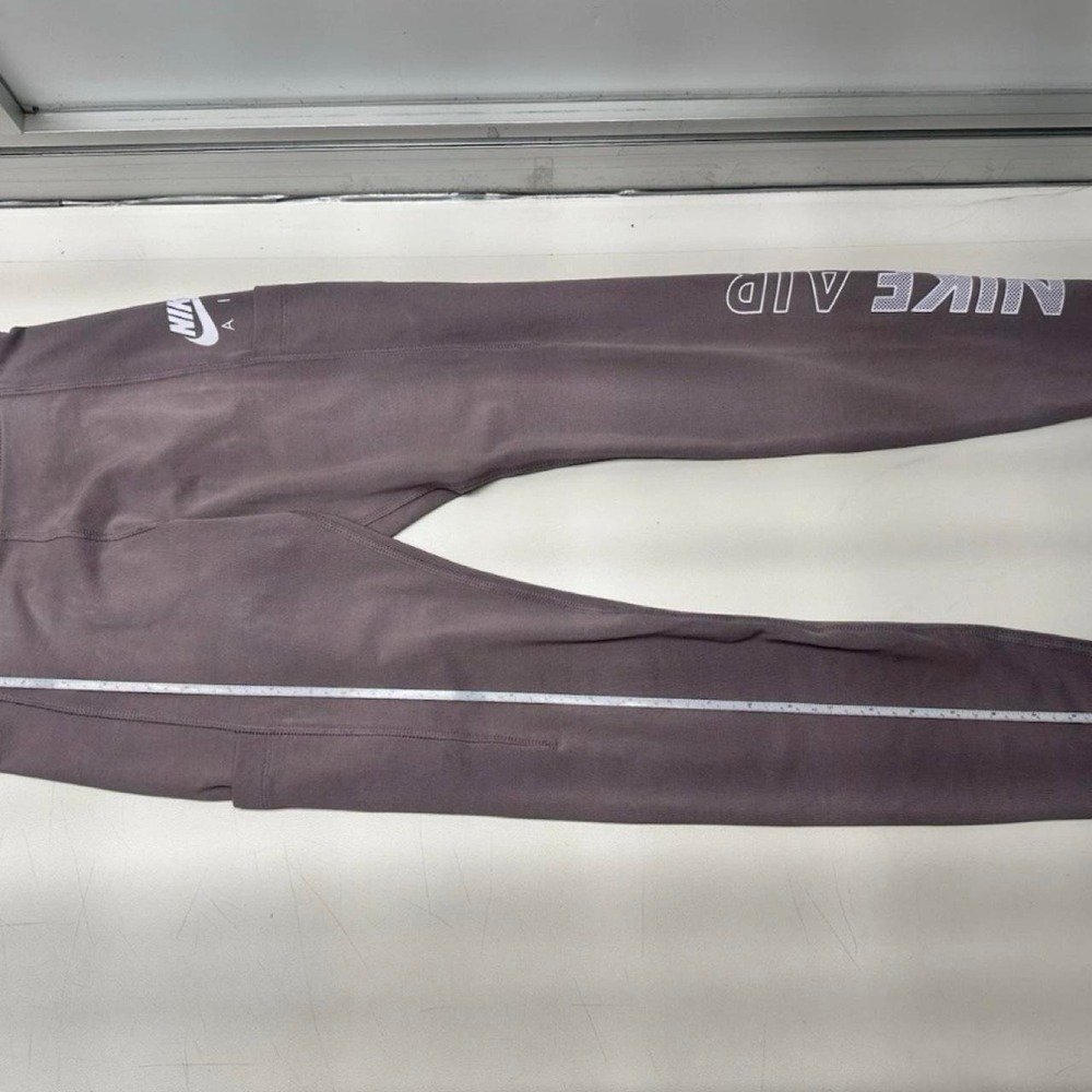 Nike Air Womens High Waisted Leggings Mauve Purple Graphic Pockets XS
